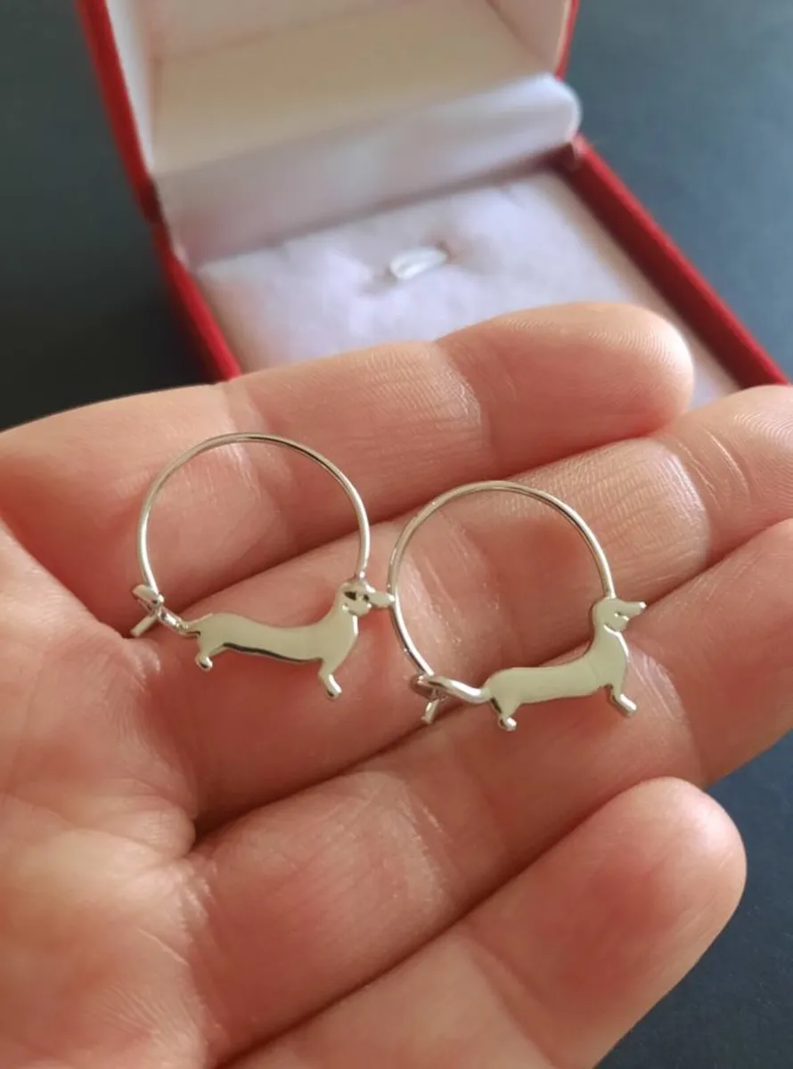 Dachshund sausage dog Charm Earrings Puppy Dog - Image 4