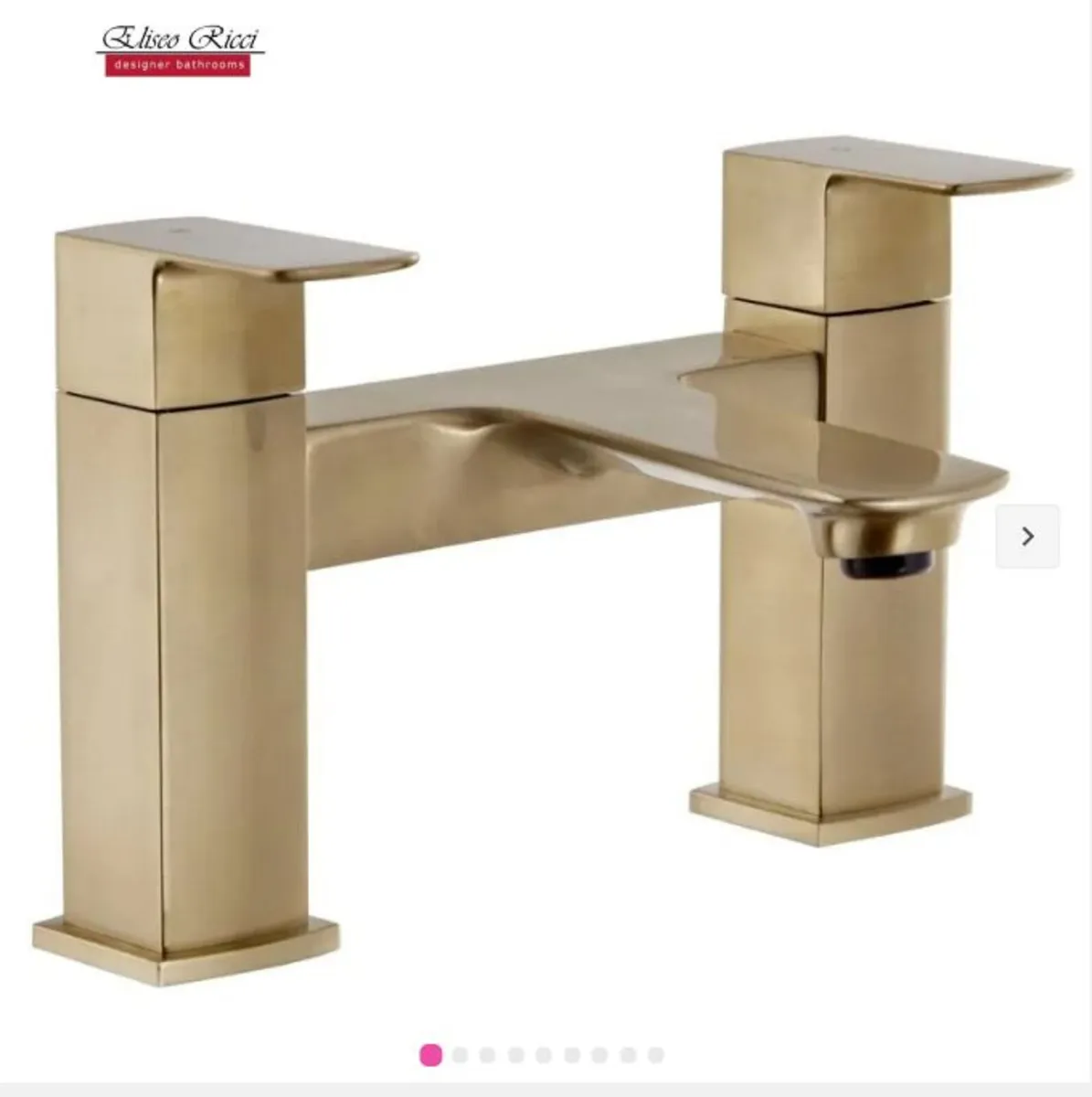 Eliseo Ricci Vesu Bath Filler - Brushed Brass - Image 2