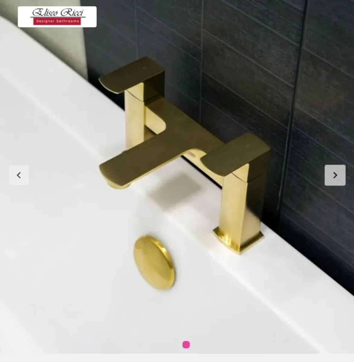 Eliseo Ricci Vesu Bath Filler - Brushed Brass - Image 1