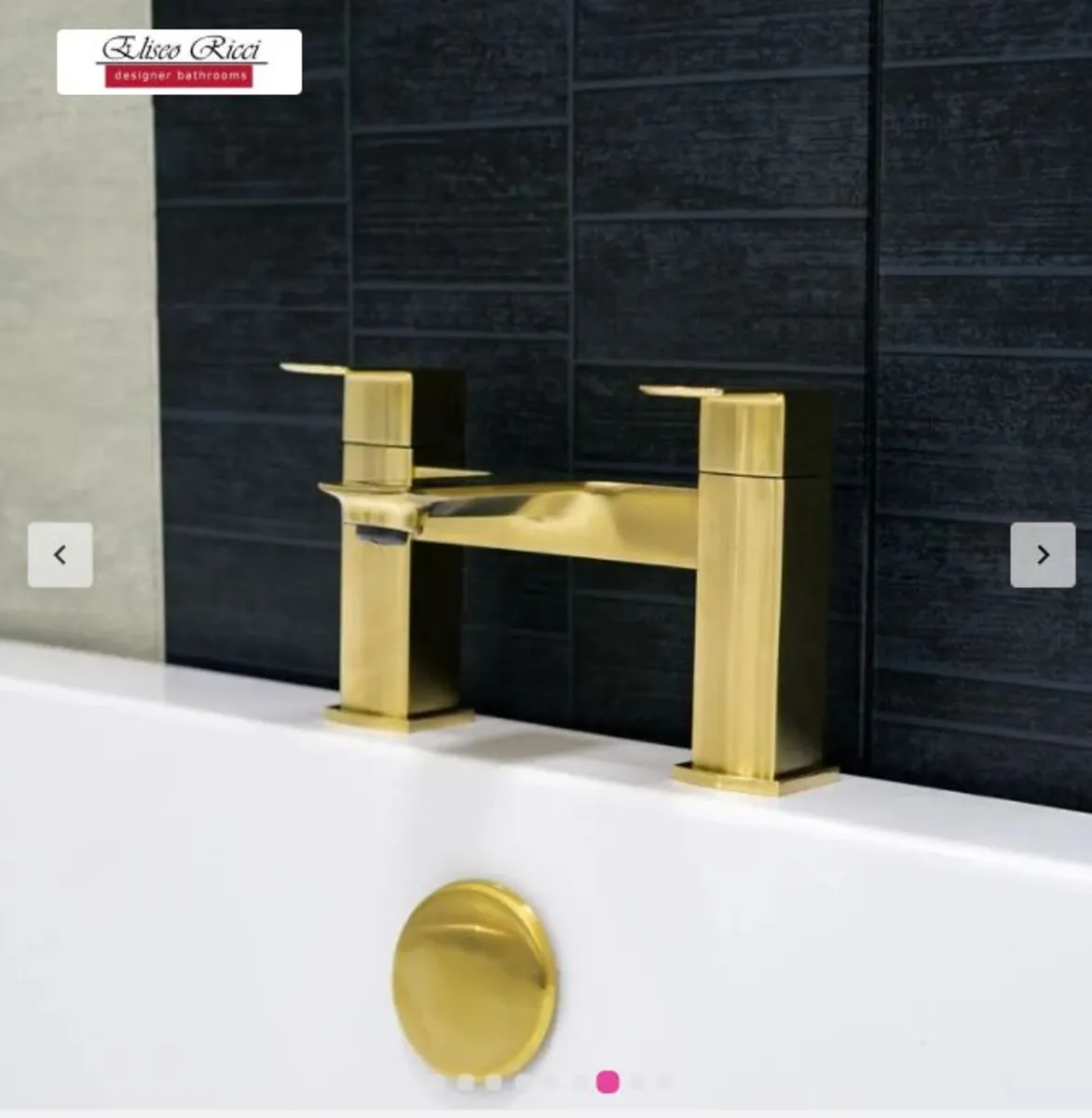 Eliseo Ricci Vesu Bath Filler - Brushed Brass - Image 3