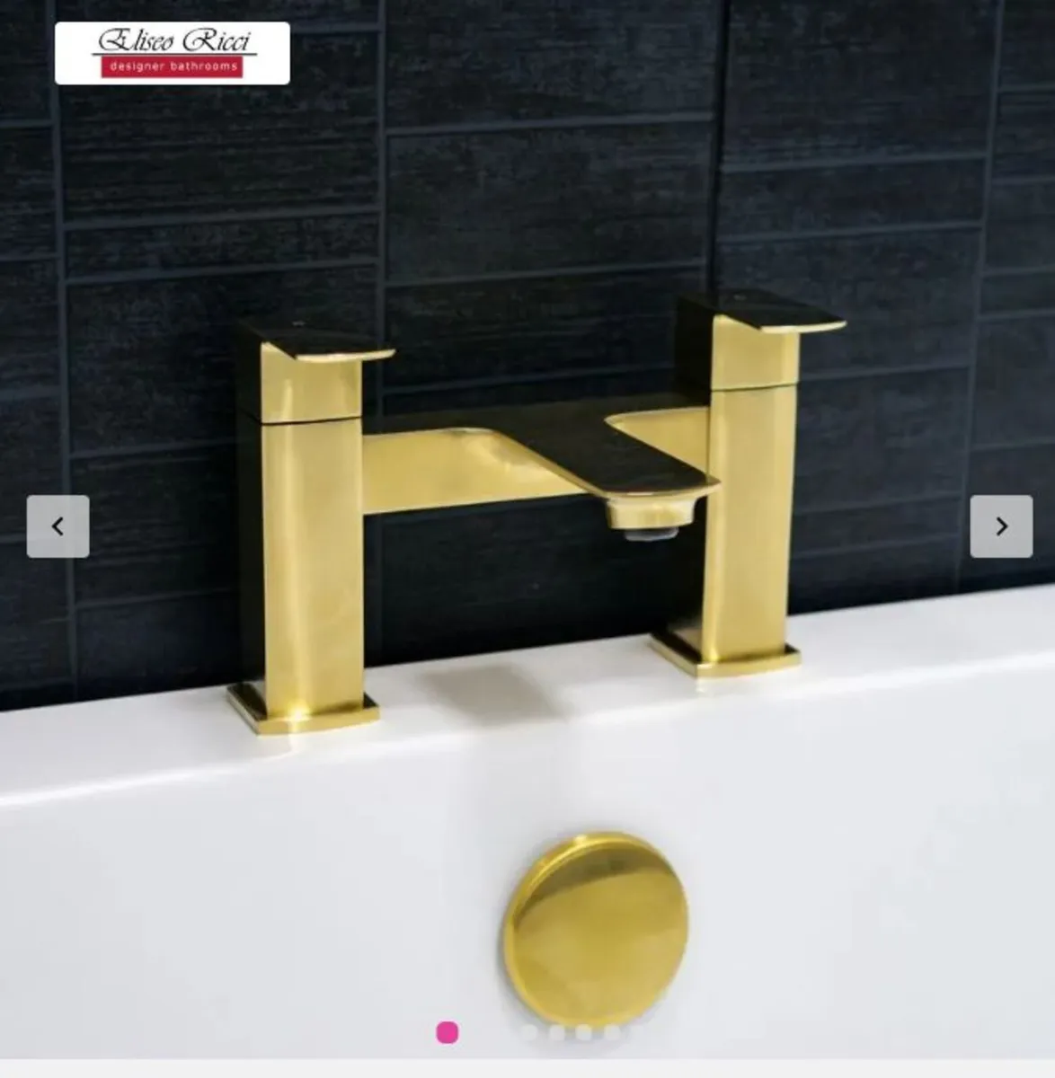 Eliseo Ricci Vesu Bath Filler - Brushed Brass - Image 4