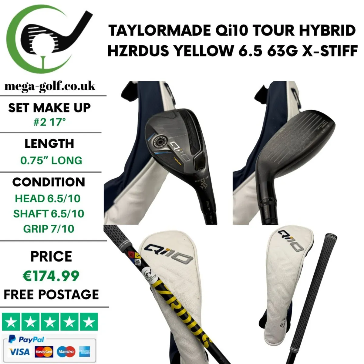 Taylormade Qi10 Tour Hybrid / #2 17° / X-Stiff - Image 1