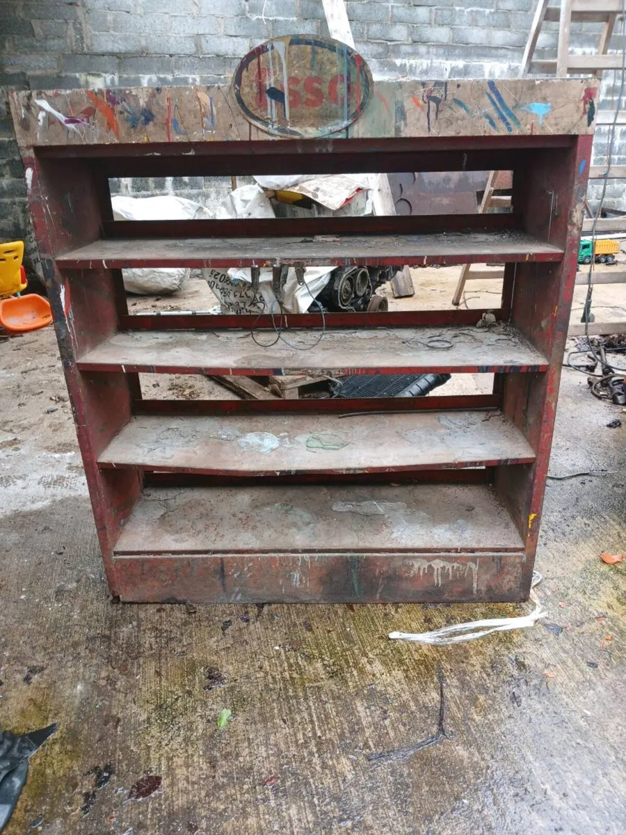Esso oil display shelf cabinet petrol - Image 1