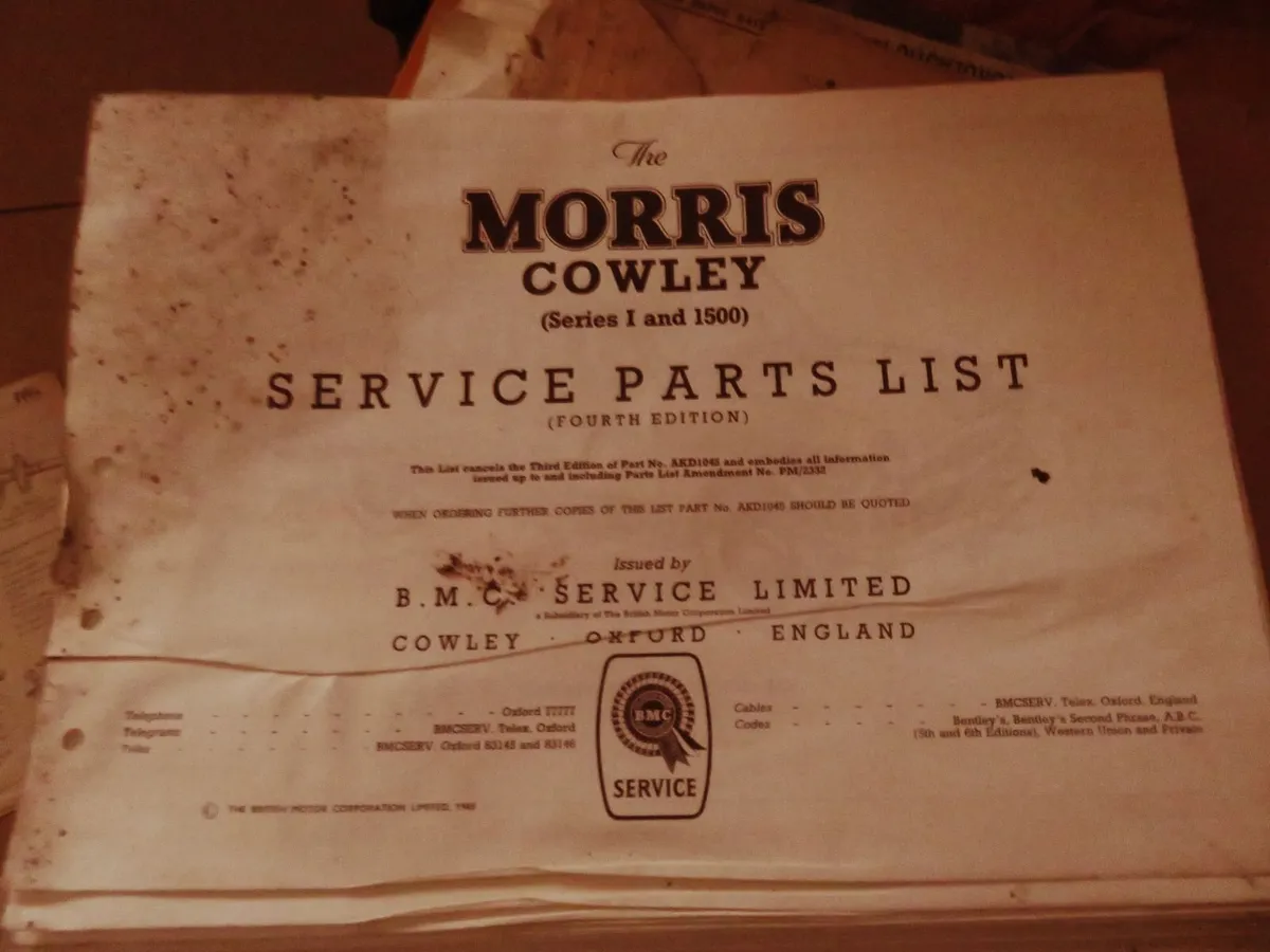 Rare pile of BMC Car  /  technical data - Image 2