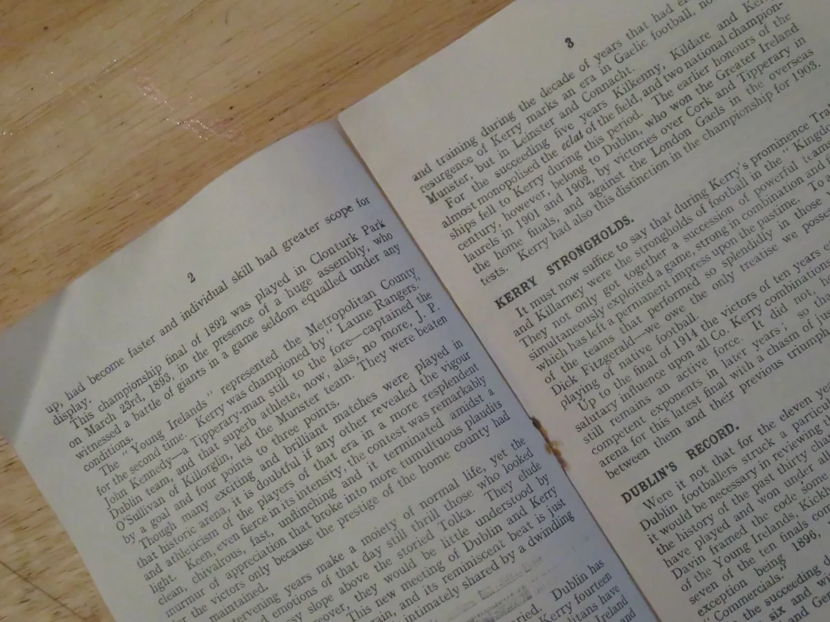 Kerry /  Dublin   All Ireland brochure ? 1924, - Image 4