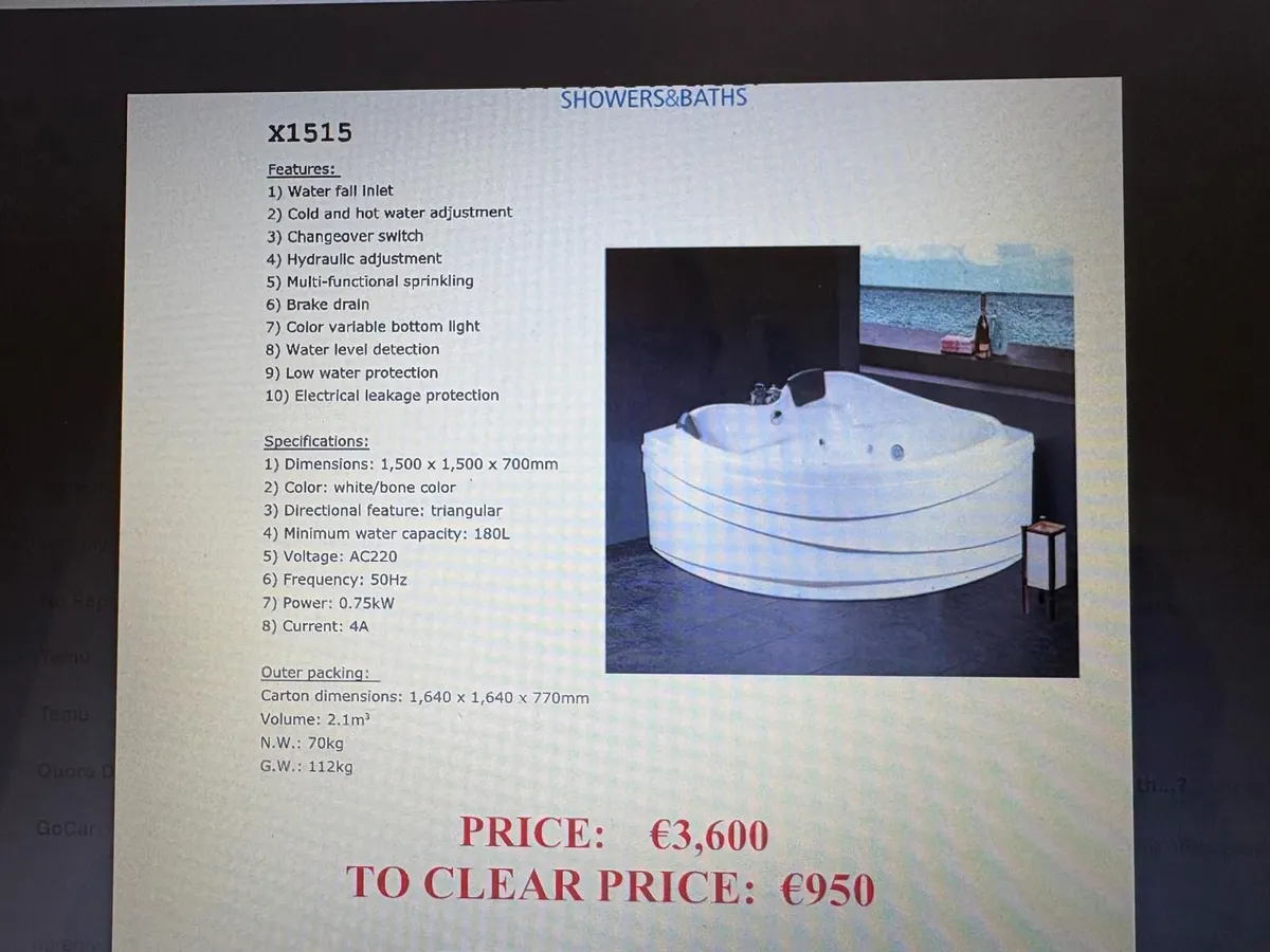 Jacuzzi Corner Bath - Image 2