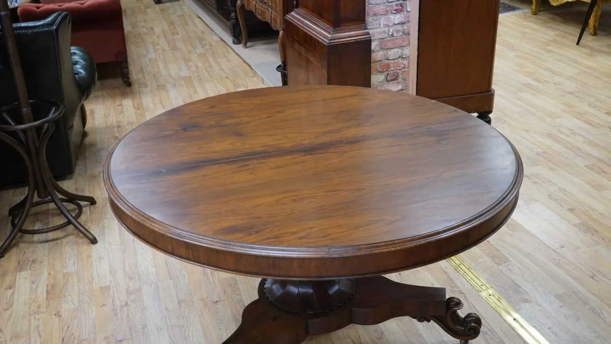 Victorian Rosewood Tilt-Top Centre / Dining Table - Image 4