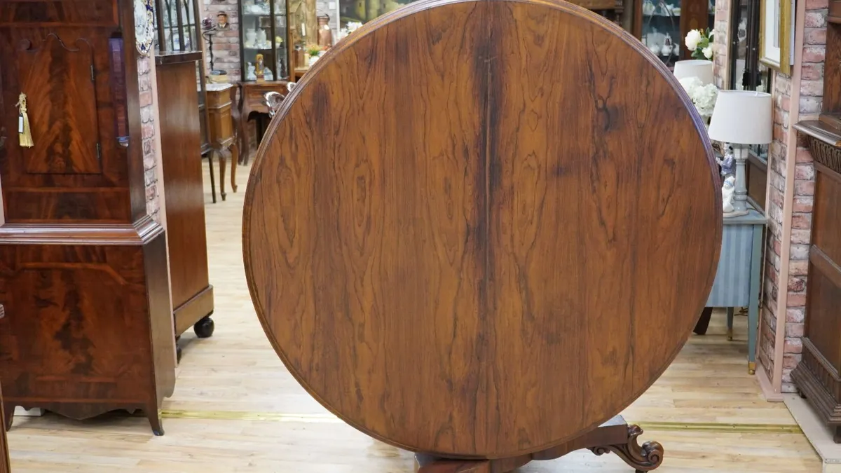 Victorian Rosewood Tilt-Top Centre / Dining Table - Image 2