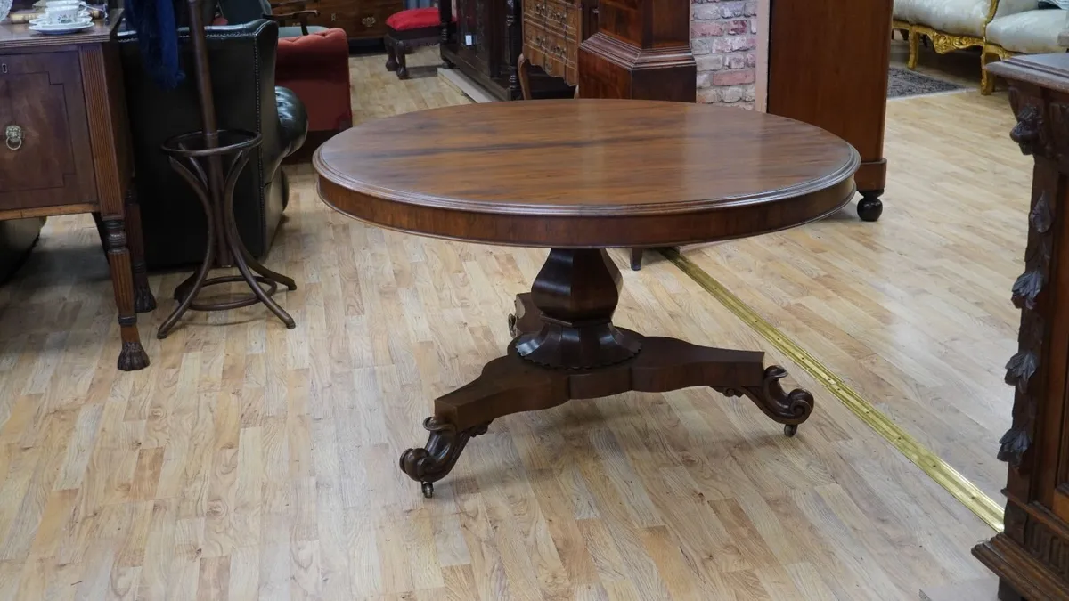 Victorian Rosewood Tilt-Top Centre / Dining Table - Image 3