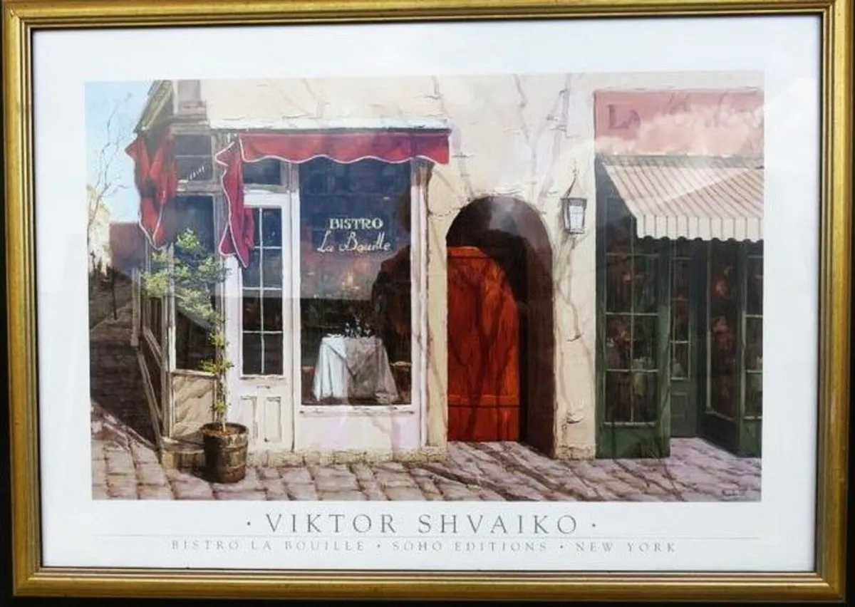 Framed print VICTOR SHVAIKO  Bistro la Bouille