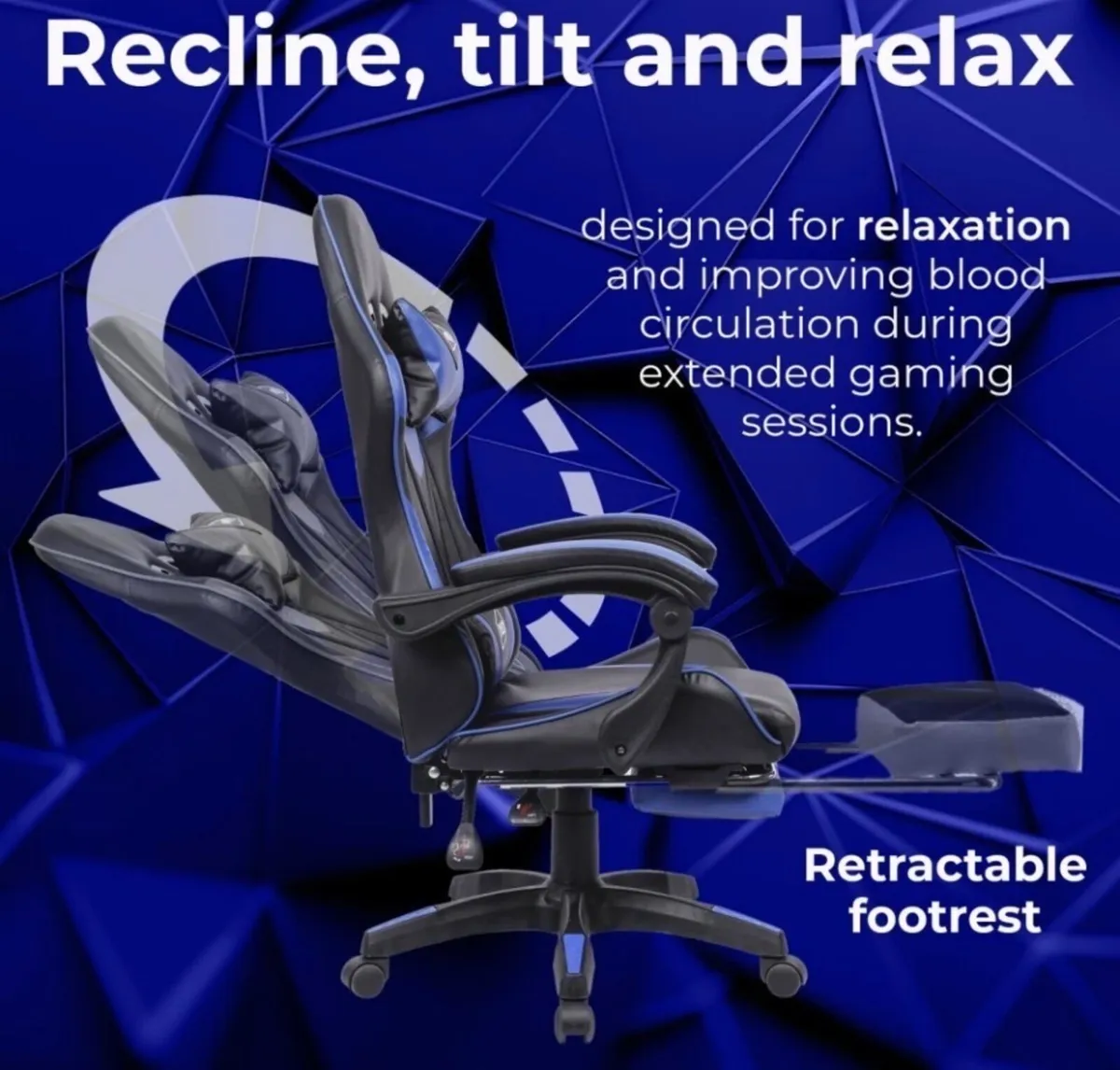 NEW Gaming Office Computer Chair with Footrest - Image 3