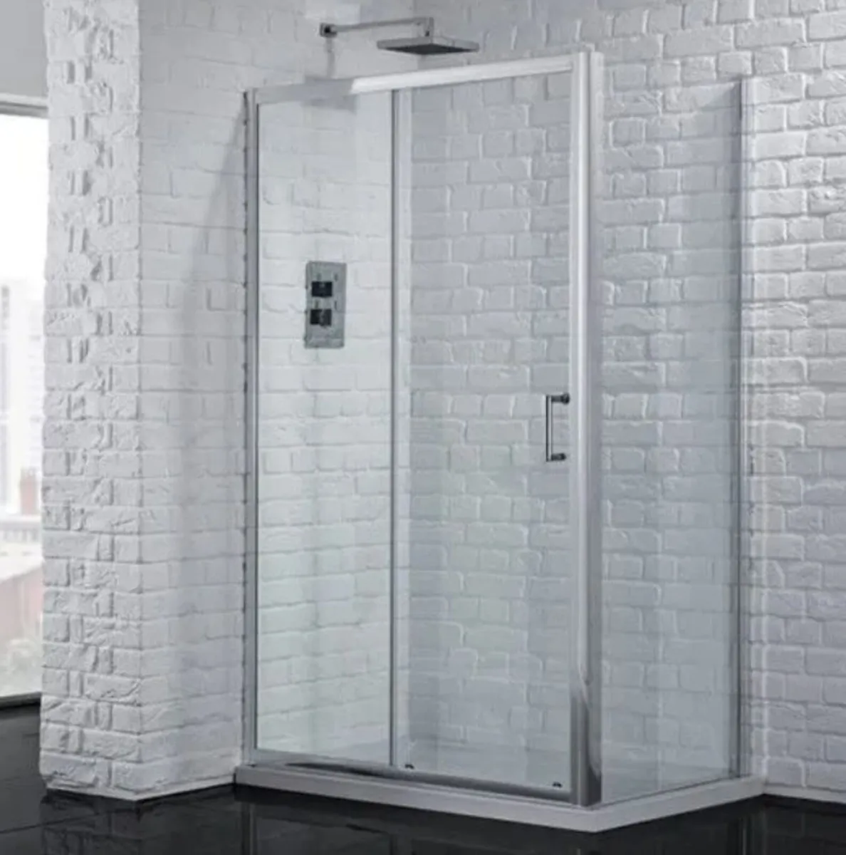 1100mm Sliding Shower Door Chrome