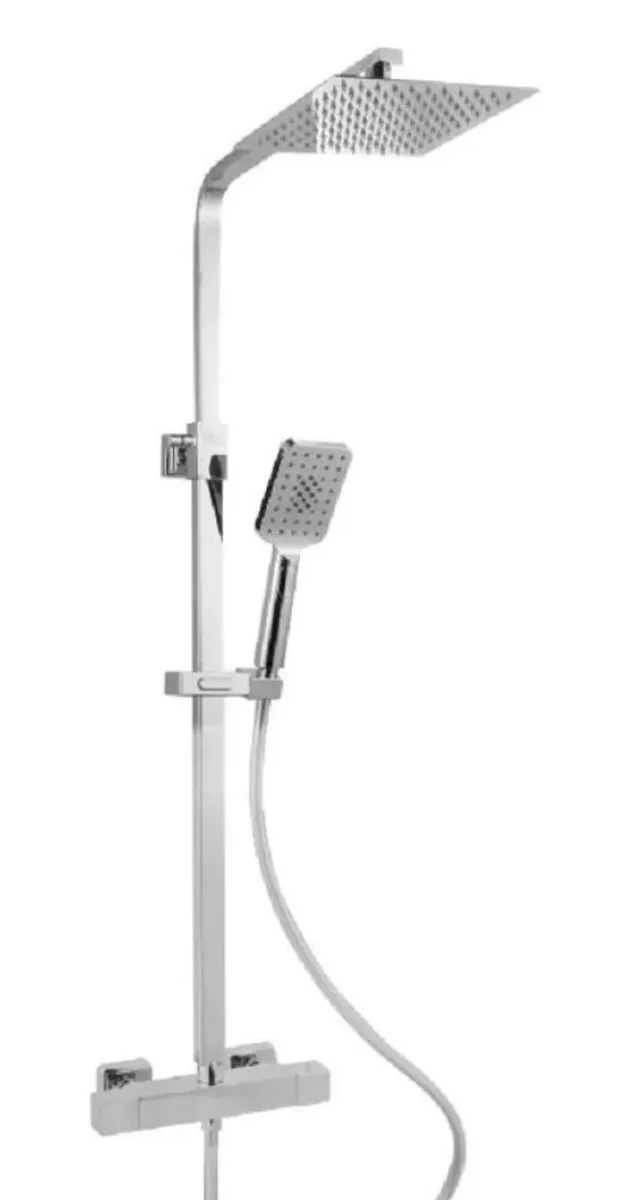 Cube Plus Thermostatic Rain Shower with Diverter