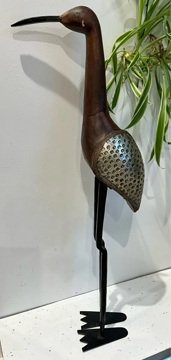 Wooden Bird Sculpture.Original.Old Handcarved - Image 3