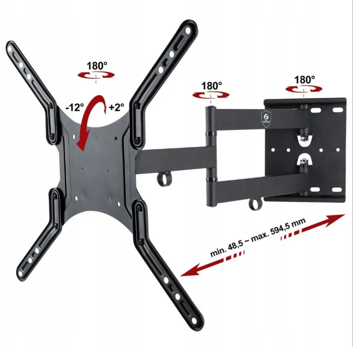 TV Wall Mount Bracket Tilt Swivel Long Arm 23-55" - Image 2