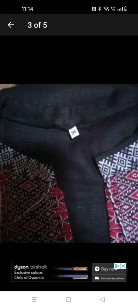 Bohemian hand embroidered linen shirt, relaxed fit - Image 4