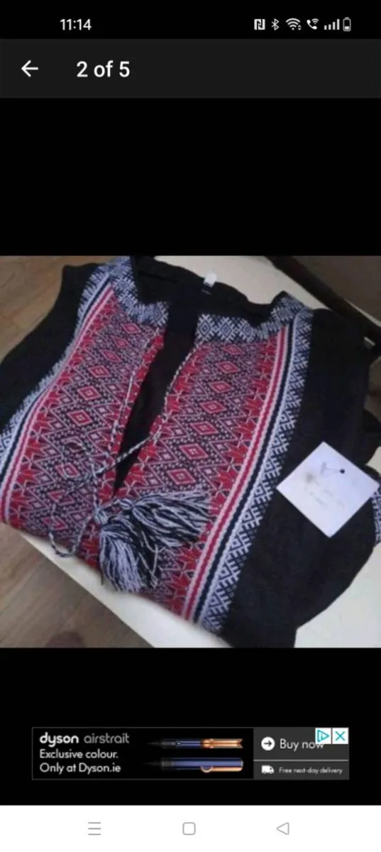 Bohemian hand embroidered linen shirt, relaxed fit - Image 1