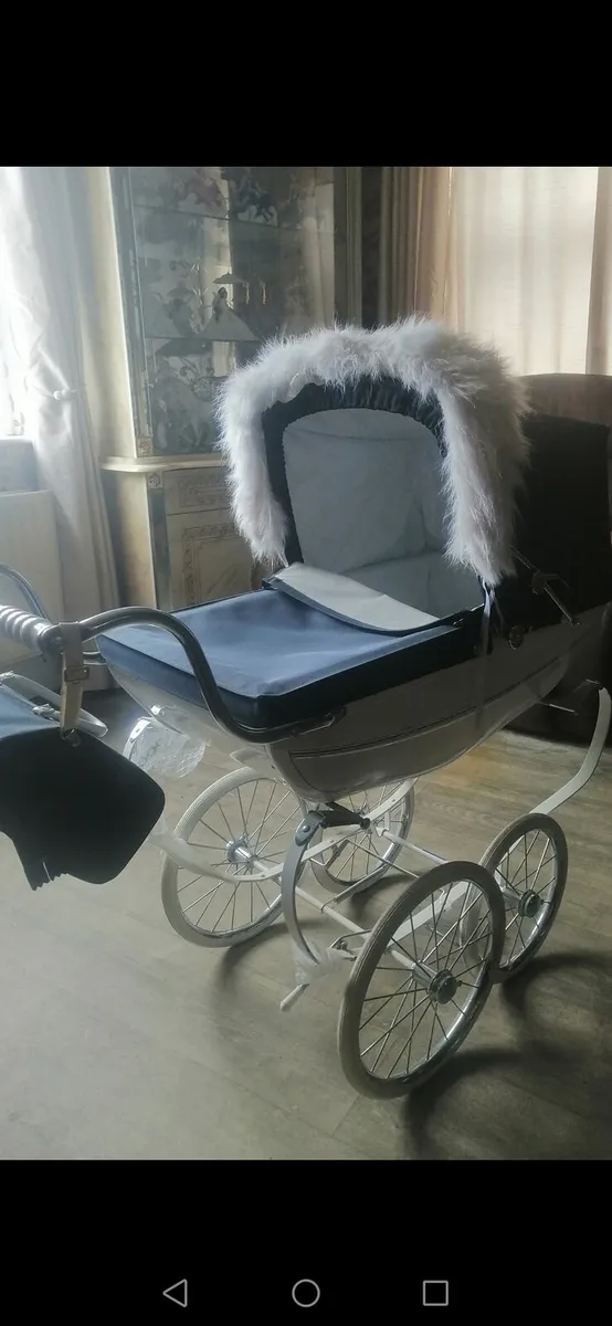 Doll sliver cross pram never used - Image 1