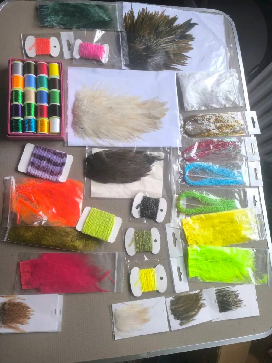Fly tying materials lot1 salmon,trout fishing lure - Image 1