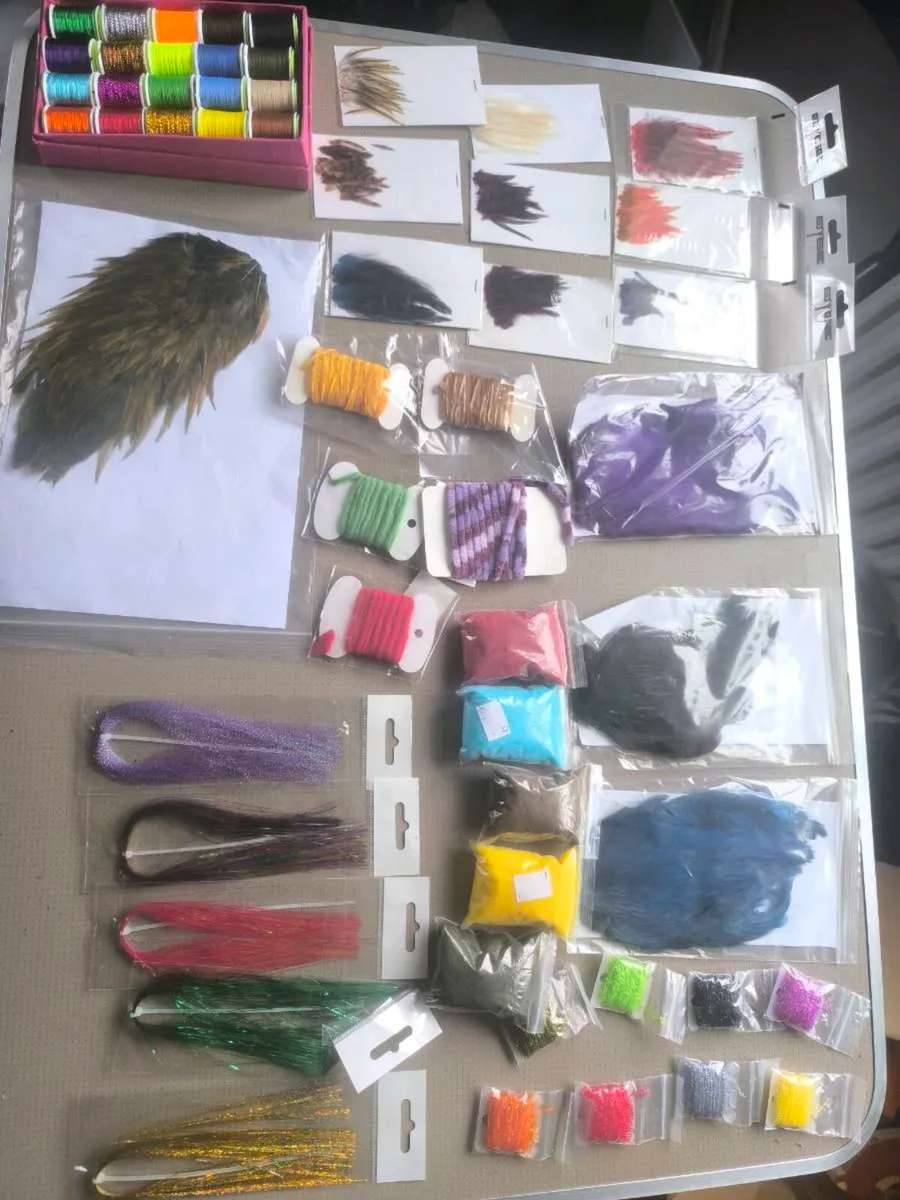Fly tying materials lot3 all new salmon trout fish - Image 1