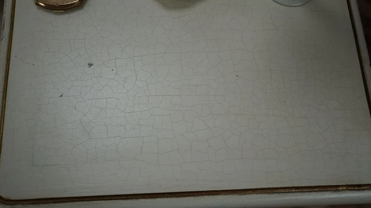 Pair of Antique French Painted Oak Bedside Cabinet - Image 3