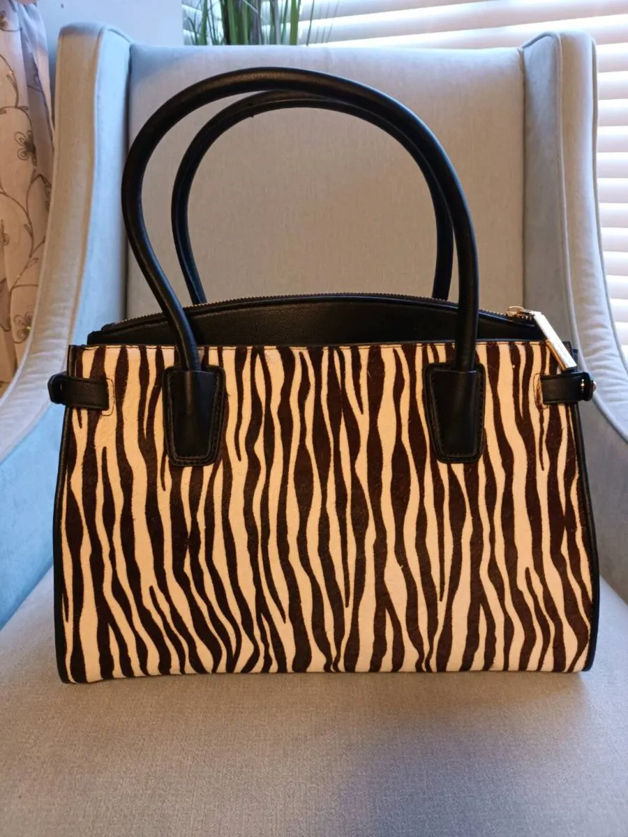Jasper Conran zebra print hide on hair handbag - Image 2