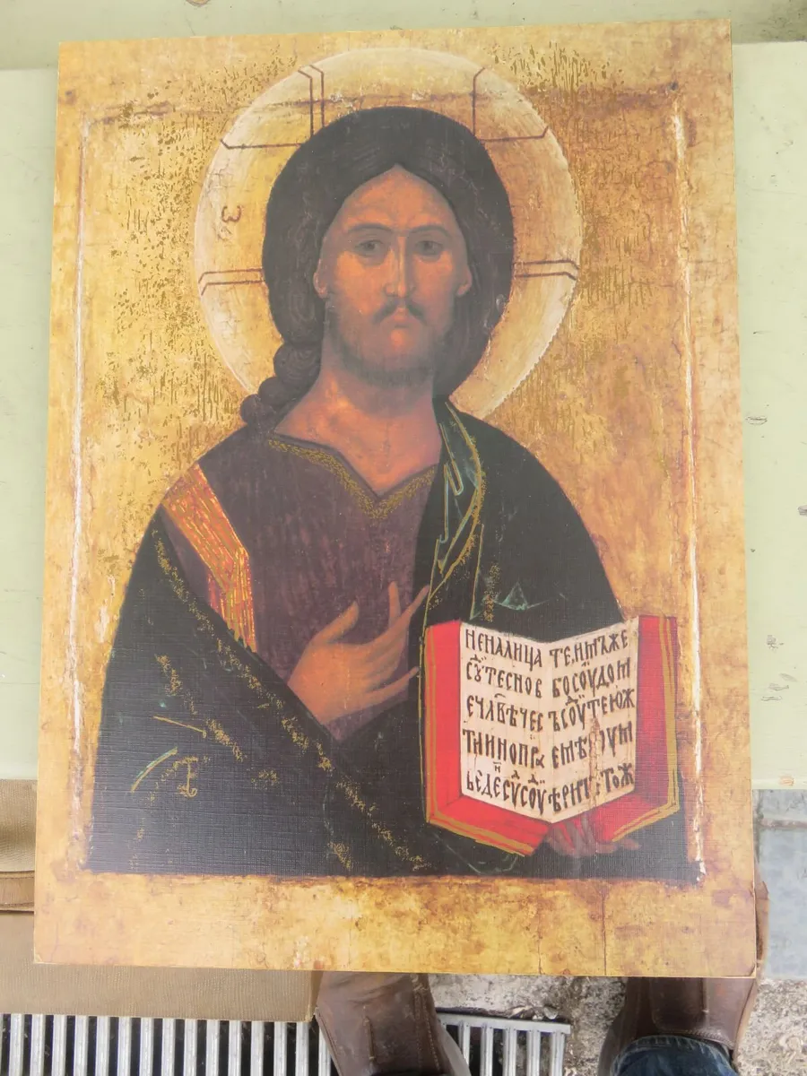 Old icon pic. on wood - Image 1