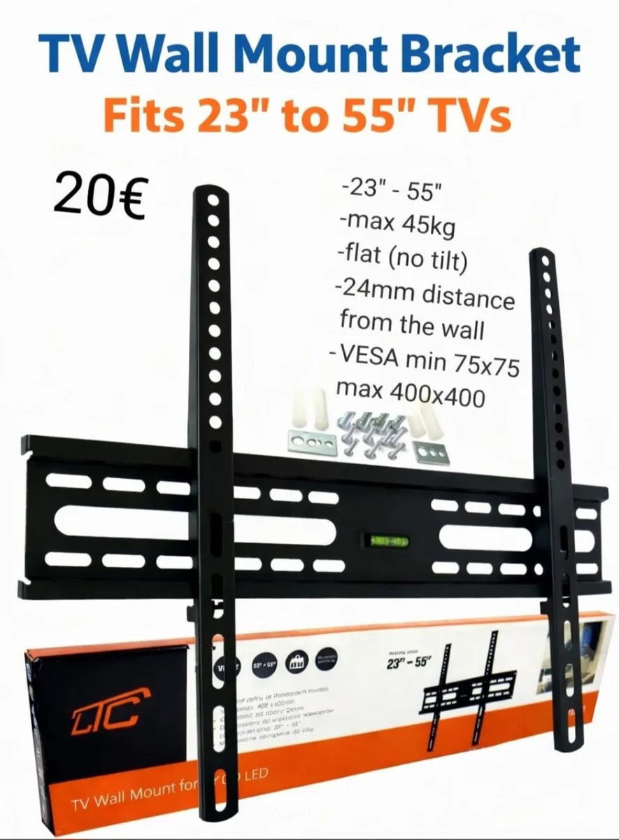 Tv Wall Mount Bracket Flat Slim 23" - 55" - Image 1