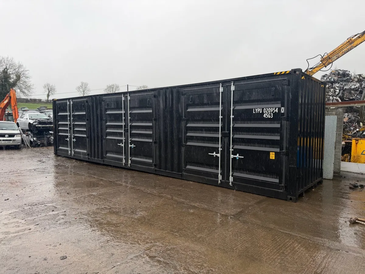 40ft High Cube Shipping Container 3 Side Doors - Image 2