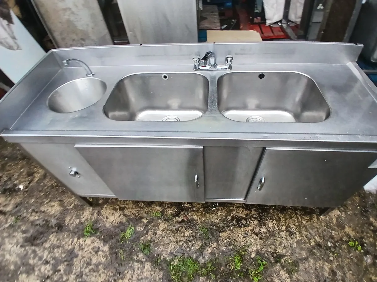 Staneless steel cabbinet double sink unit .. - Image 3