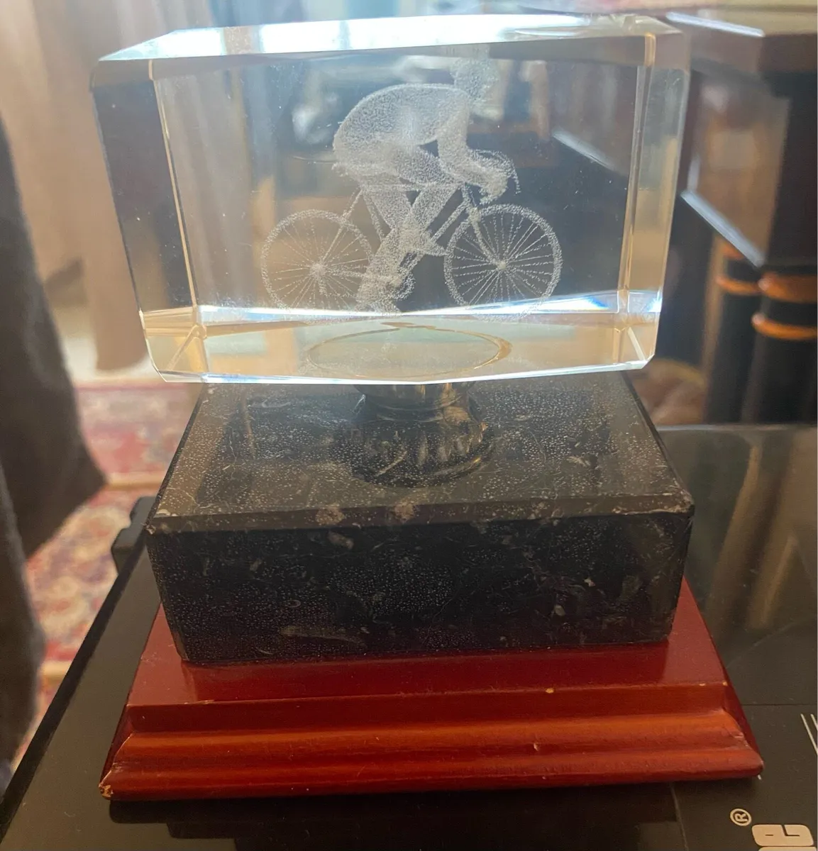 3D Laser Engraved Cyclist Display/ Prize - Image 1