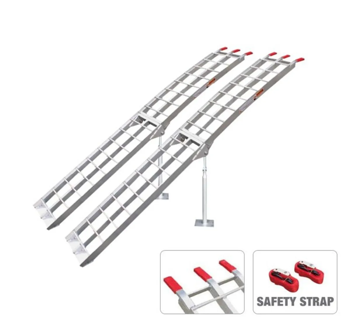 PAIR OF 7 FT ALUMINIUM FOLDABLE LOAD RAMPS 1000 kg - Image 4