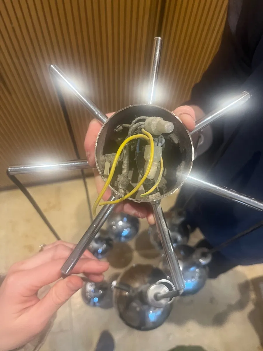 odern Chrome Multi-Drop Pendant Ceiling Light - Image 2