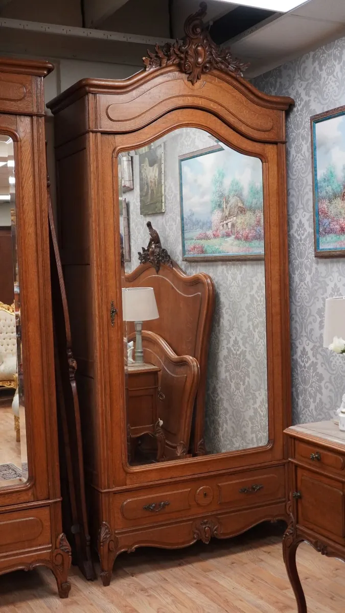 Antique French Single-Door Armoire - Image 1