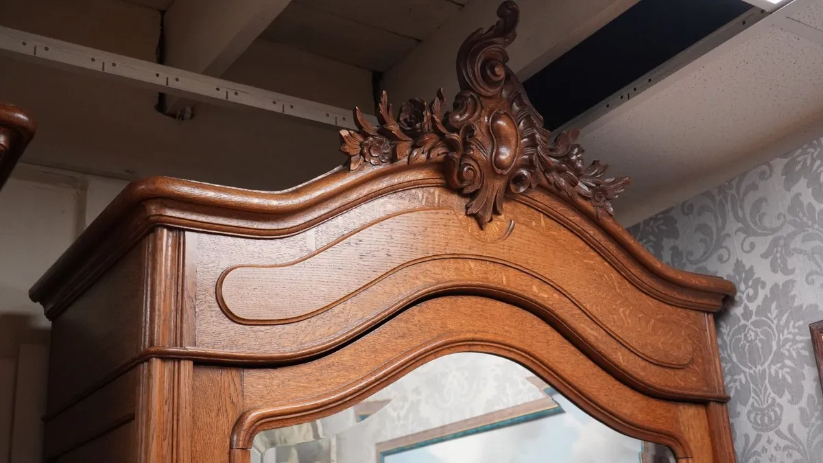 Antique French Single-Door Armoire - Image 2