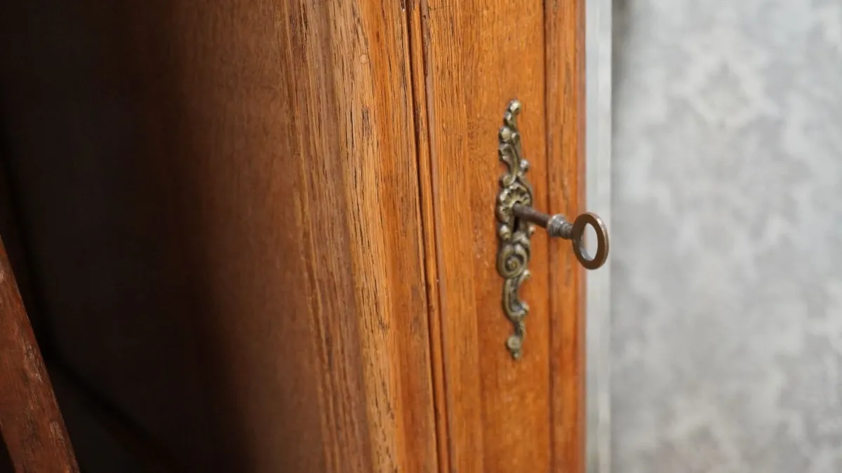 Antique French Single-Door Armoire - Image 4