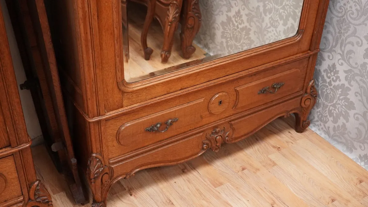 Antique French Single-Door Armoire - Image 3