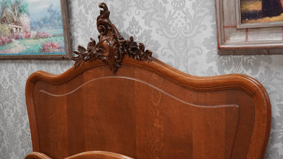 Grand Palais French Oak Bed - Image 3