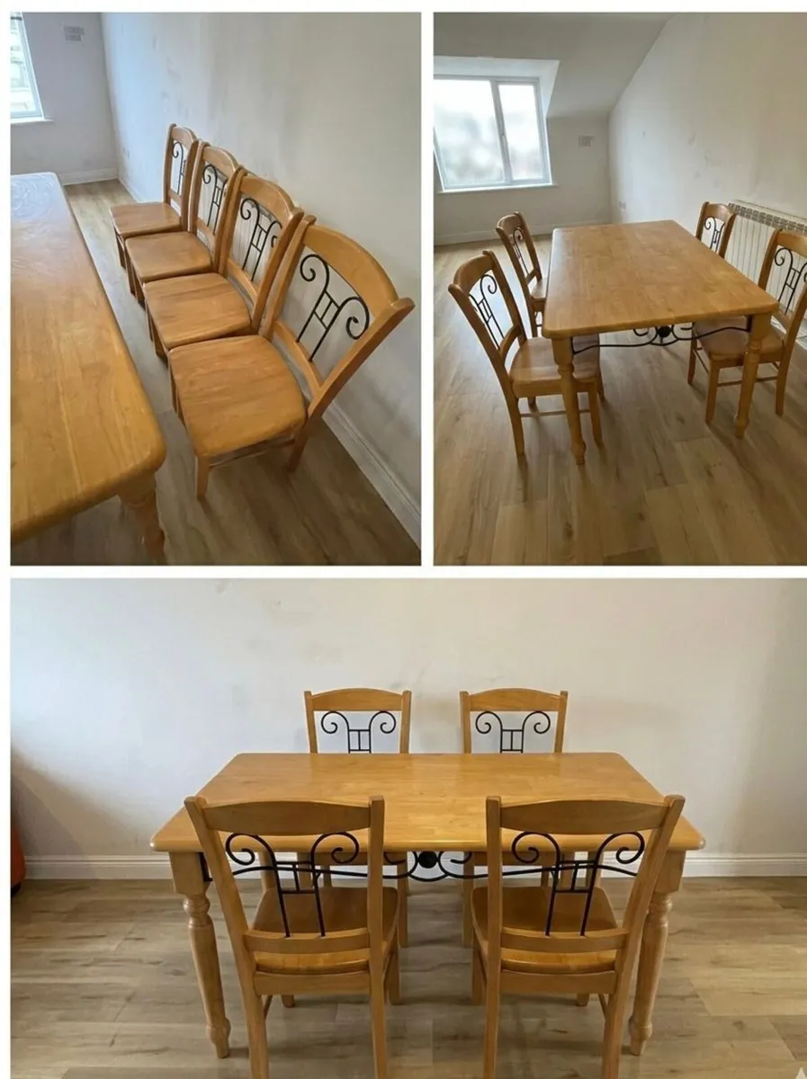 Solid Wood Dining Table & 4 Chairs