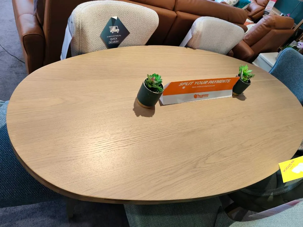 Scandinavian Oak Oval Large Dining Table 200cm New - Image 2