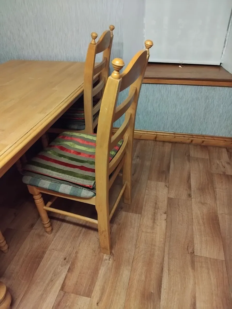 Large Kitchen Table and Chairs - Image 3