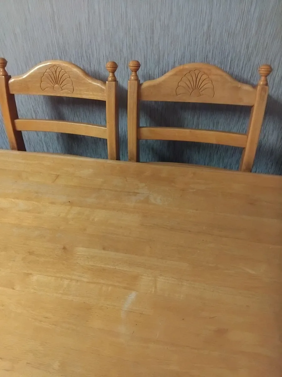 Large Kitchen Table and Chairs - Image 2