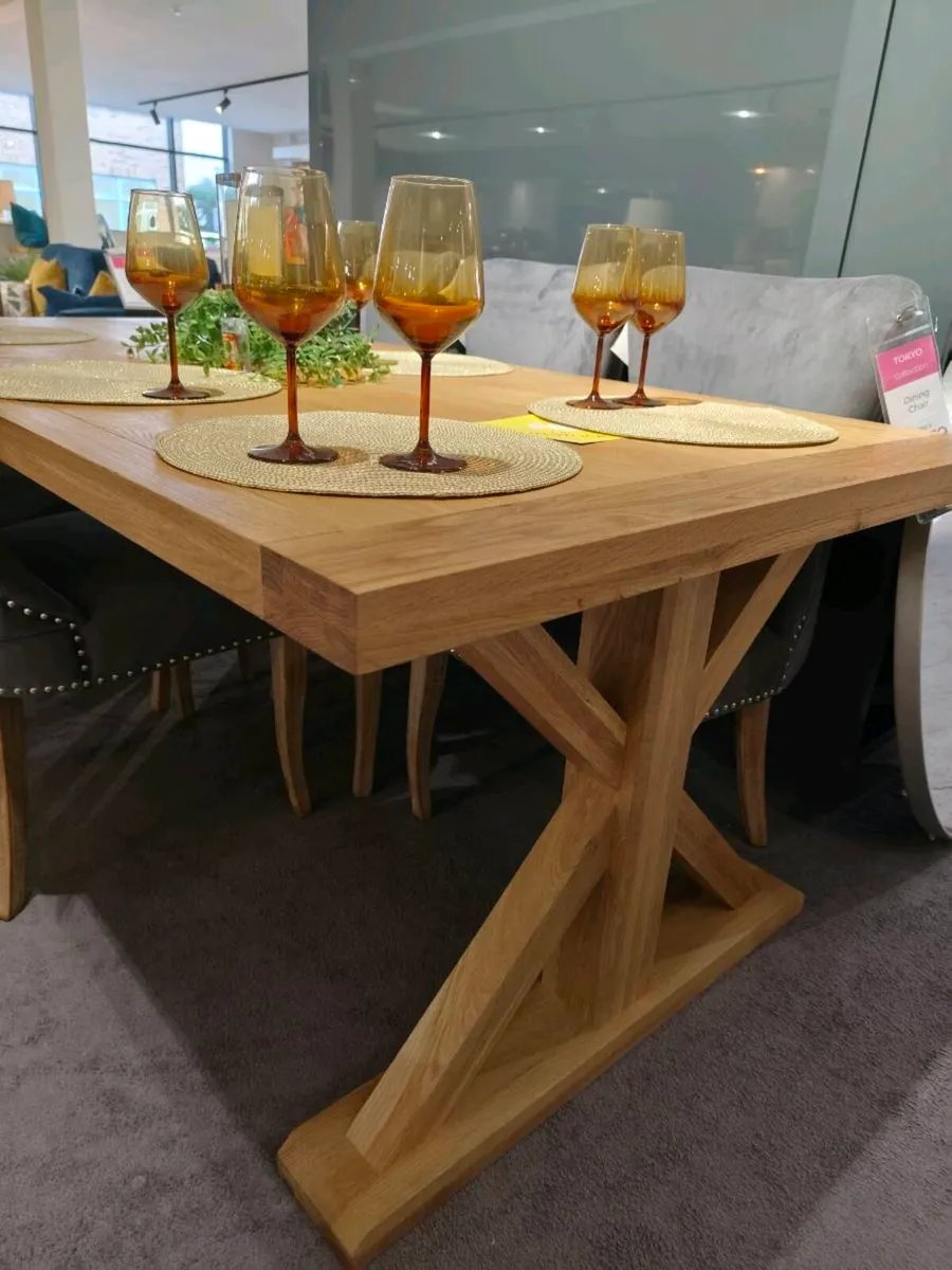 Oak Dining Table 200cm - Image 3