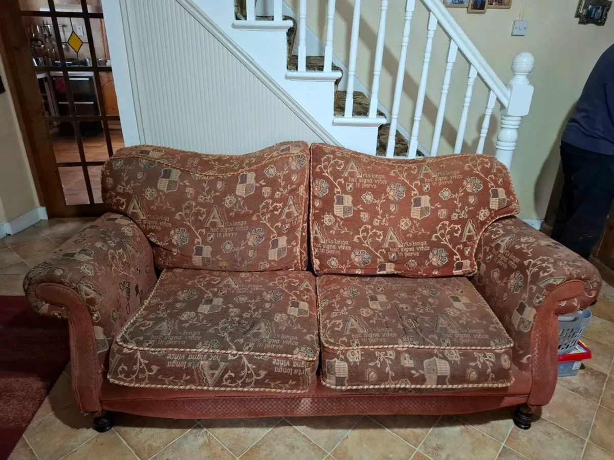 ***Collection Only***Queen Ann Style Sofa - Image 1