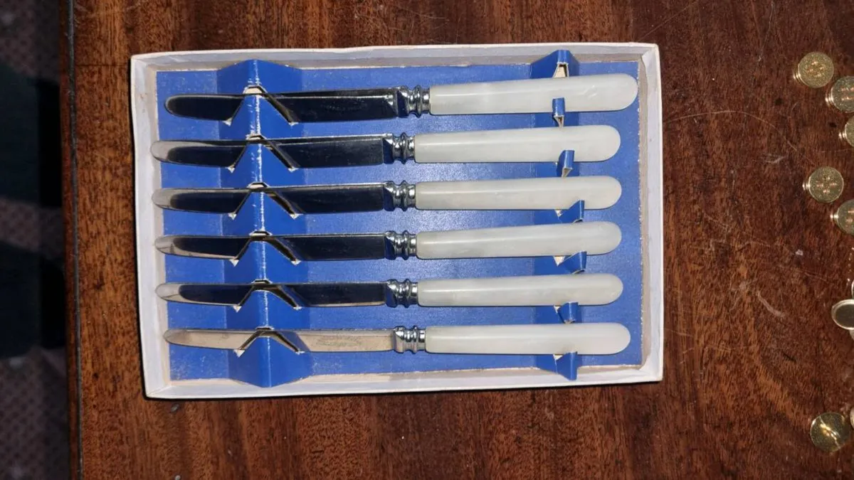 Vintage Sheffield Steel Knife Set - Image 1