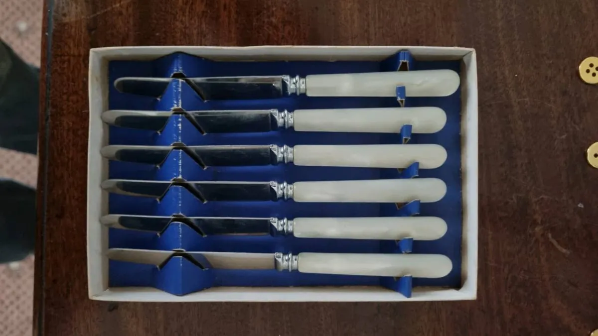 Vintage Sheffield Steel Knife Set - Image 3