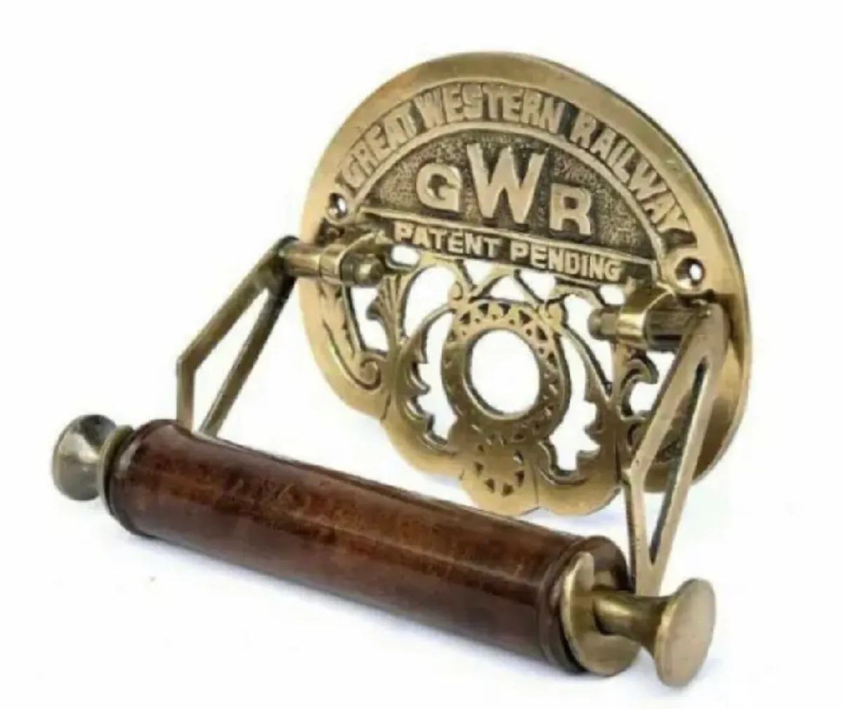 Antique Style Toilet Roll Holder Solid Brass NEW - Image 4