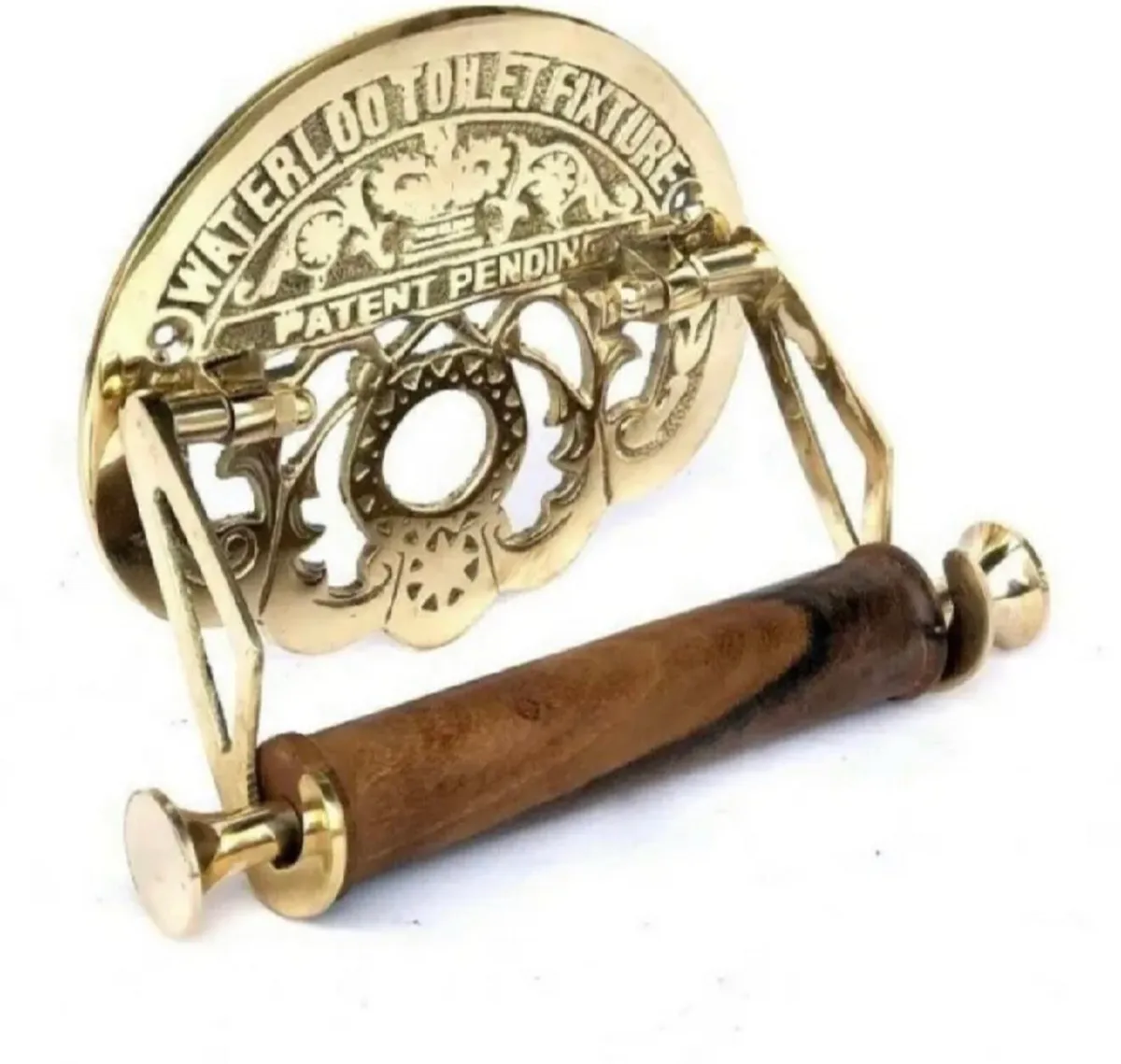 Antique Style Toilet Roll Holder Solid Brass NEW - Image 3