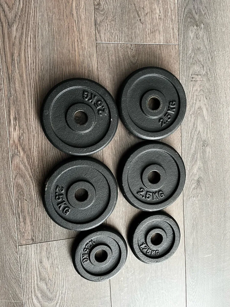 4x2.5kg - 2x1.25kg standard 1” cast iron weight