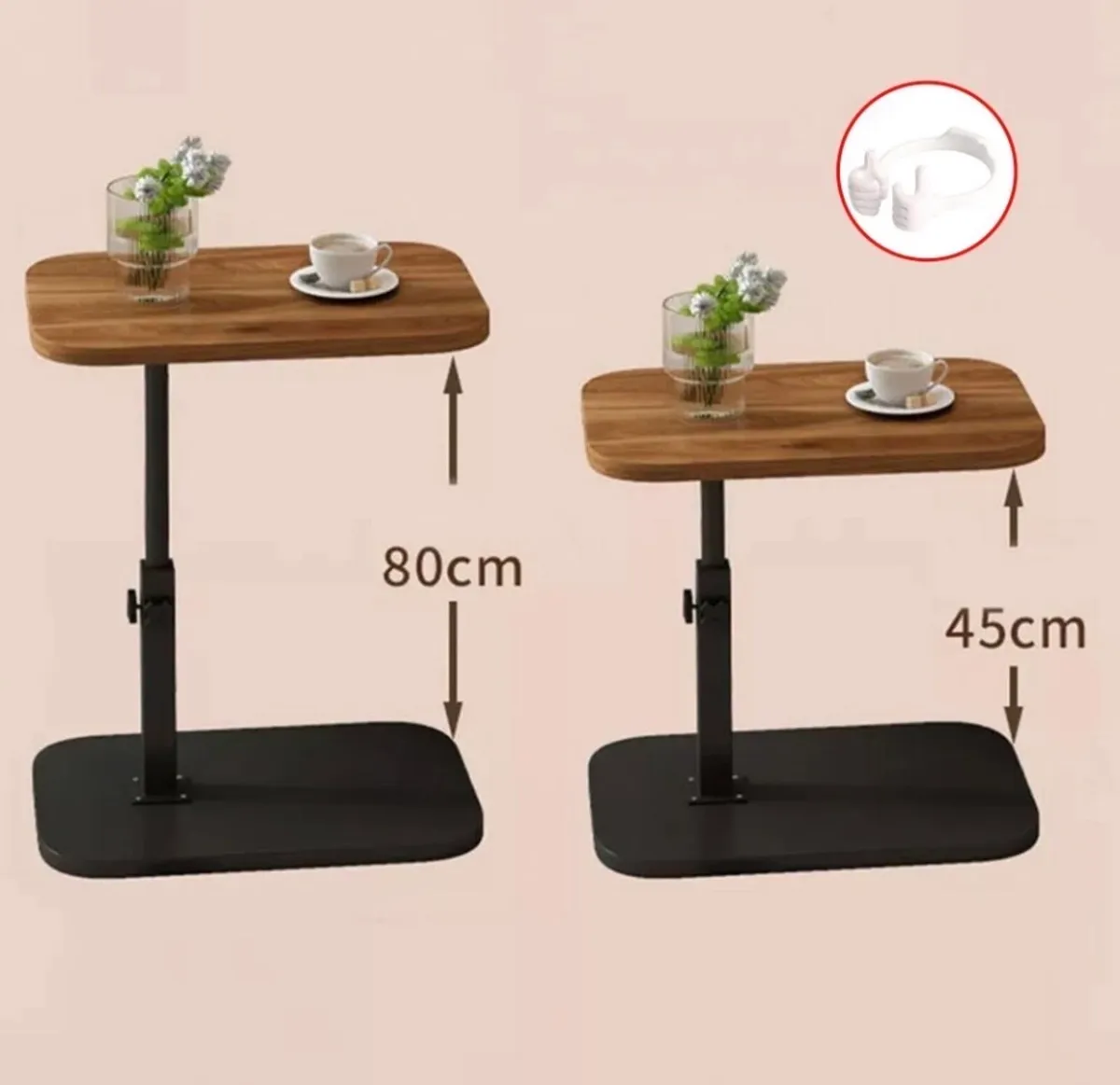 C Shaped Side End Coffee Table Sofa Bedside NEW - Image 4